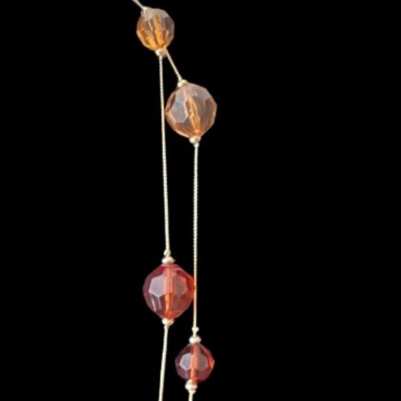 Extra Long Station Bead Gold Tone Layering Necklace - LNC - Picture 4 of 5